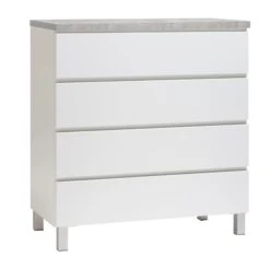 VIIVA Lipasto 92 Cm Korkea -Brafab Huonekalut Kauppa viiva lipasto levea 4ltk alumiinijalat harmaa