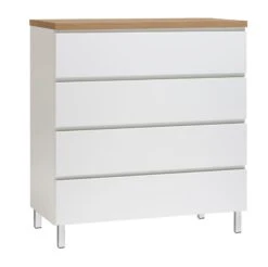 VIIVA Lipasto 92 Cm Korkea -Brafab Huonekalut Kauppa viiva lipasto levea 4ltk metallijalat tammi